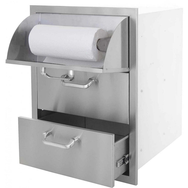 BBQ Island Triple Storage Drawer with Paper Towel Dispenser - 260