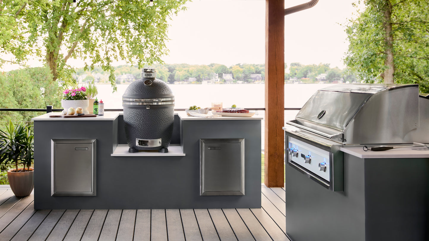 Lynx Kamado Grill with Rotisserie - Matte Gray