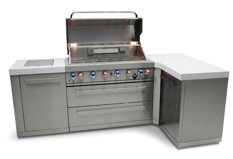 Mont Alpi 6 Burner Island with 90-Degree Corner