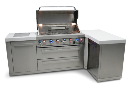 Mont Alpi 6 Burner Island with 90-Degree Corner