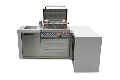 Mont Alpi 4 Burner Deluxe Island with 90-Degree Corner