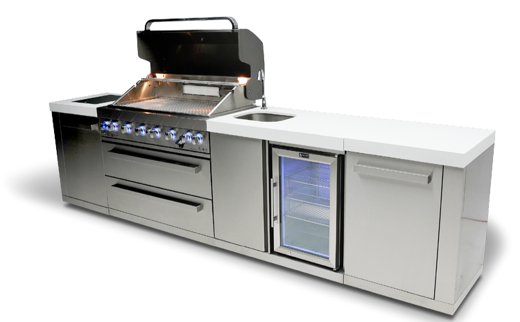 Mont Alpi 6 Burner Island with Bev Center