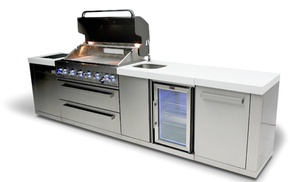 Mont Alpi 6 Burner Island with Bev Center