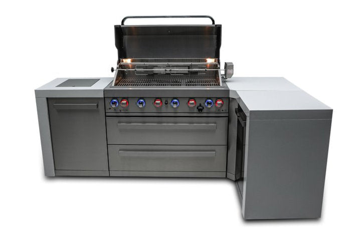 Mont Alpi 6 Burner Deluxe Island with 90-Degree Corner