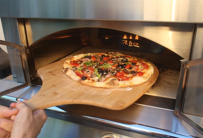 Alfresco Pizza Prep and Garnish Rail with Food Pans – BBQ Island