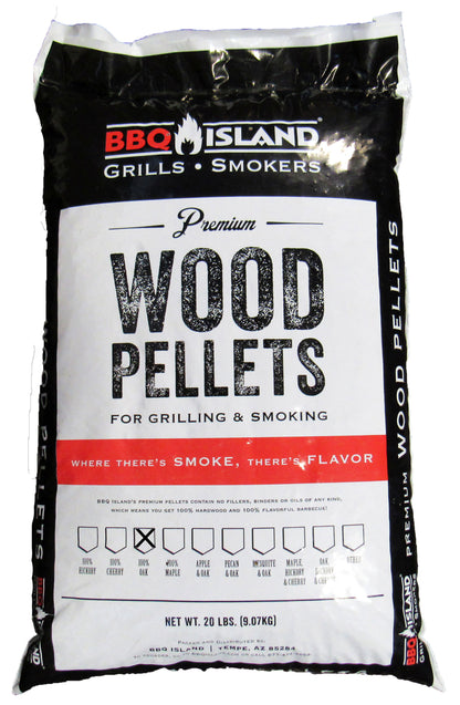 BBQ Island 100% Oak Wood Pellets - 20 lbs